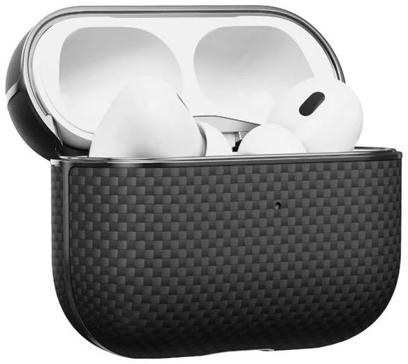 Pitaka Aramid Fiber Magnetic Case for AirPods Pro2 Black/Grey