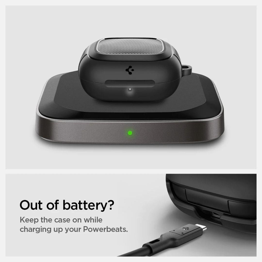 Spigen Rugged Armor case for Apple Powerbeats Pro 2 Matte Black