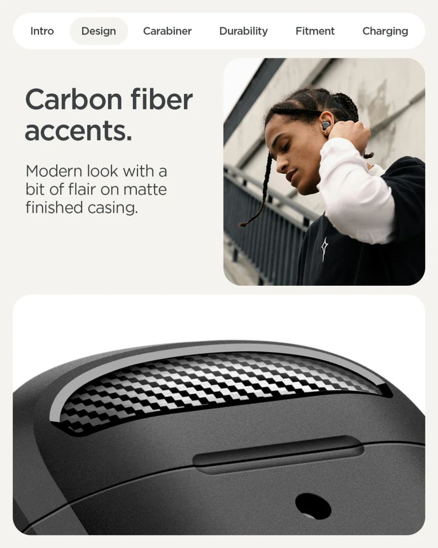 Spigen Rugged Armor case for Google Pixel Buds 2a Matte Black