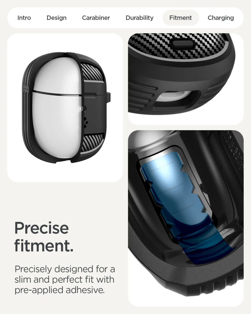 Spigen Rugged Armor case for Google Pixel Buds 2a Matte Black