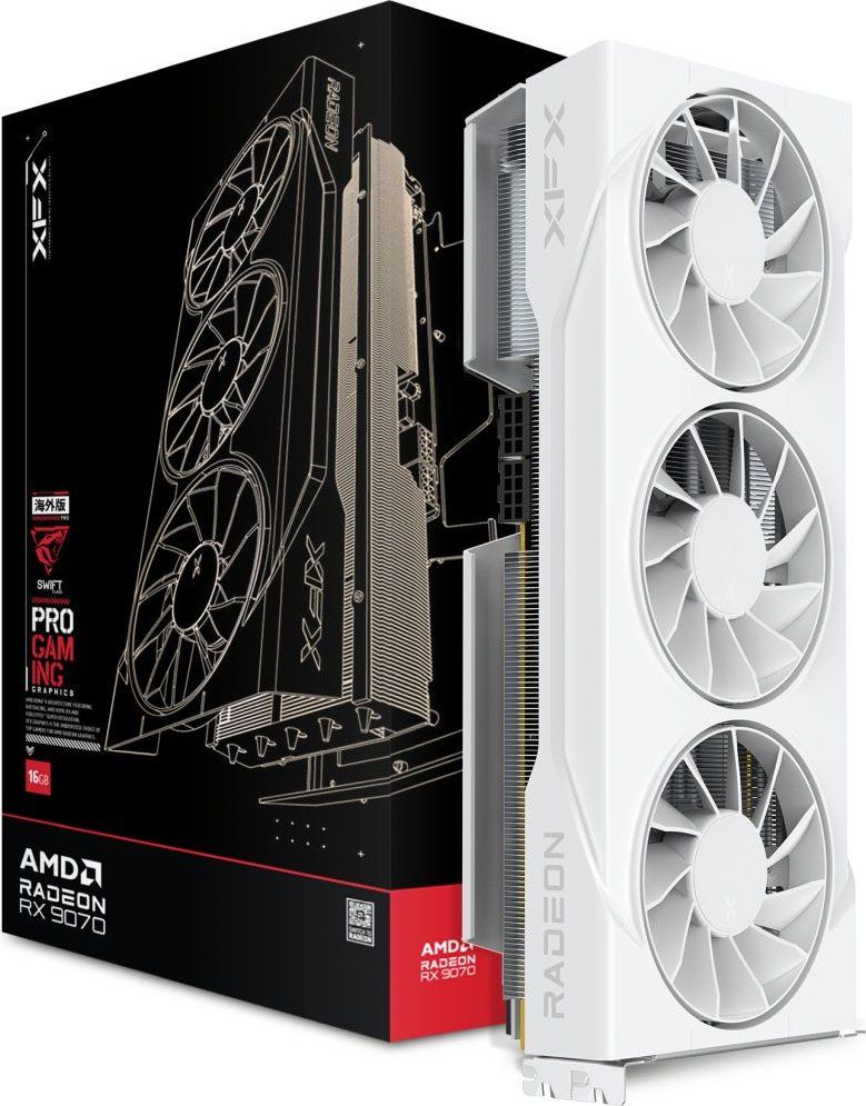 XFX RX9070 16GB DDR6 Swift Triple Fan Gaming Edition White OC