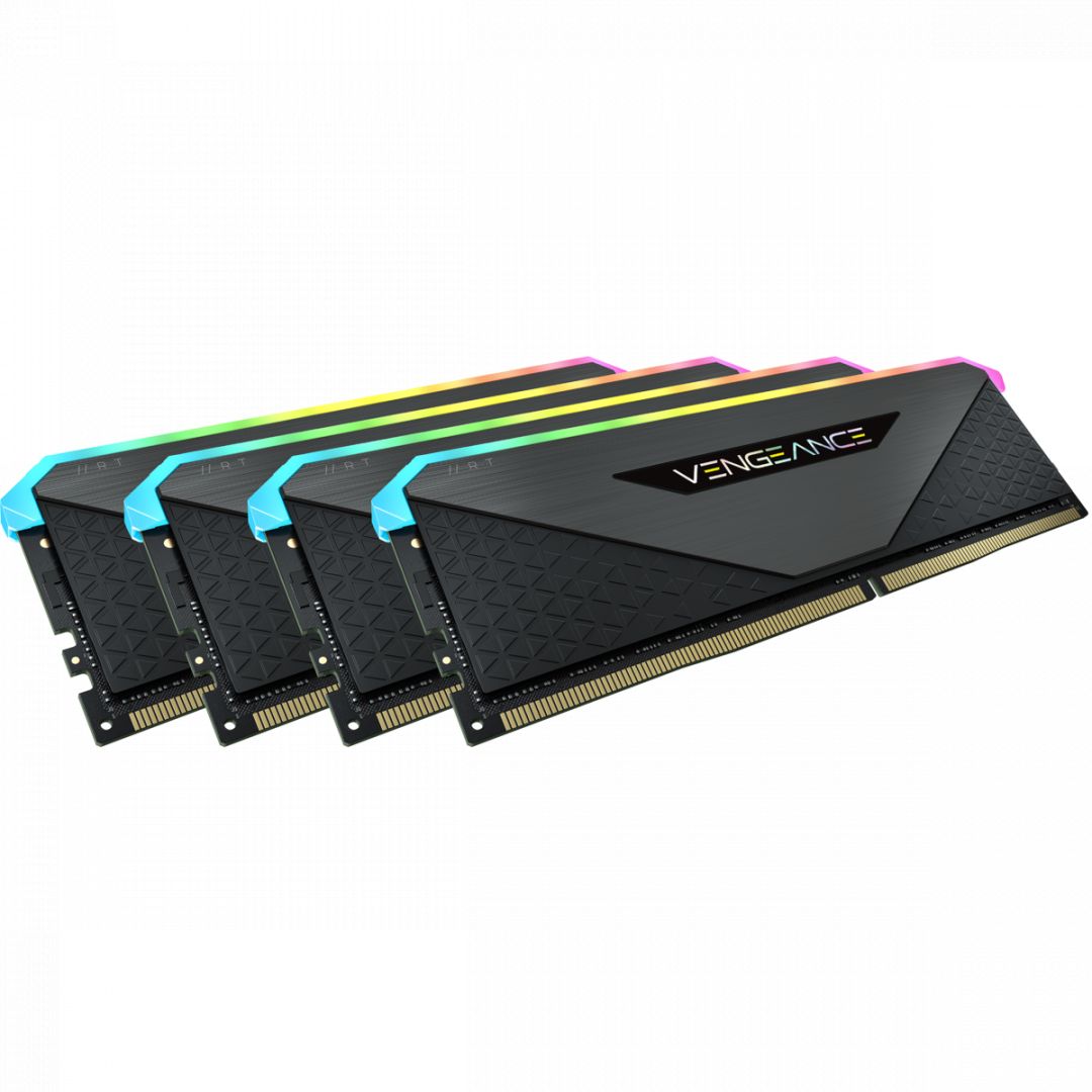 Corsair 128GB DDR4 3600MHz Kit(4x32GB) Vengeance RGB RT Black