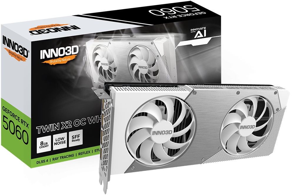 Inno3D GeForce RTX5060 8GB DDR7 Twin X2 OC White
