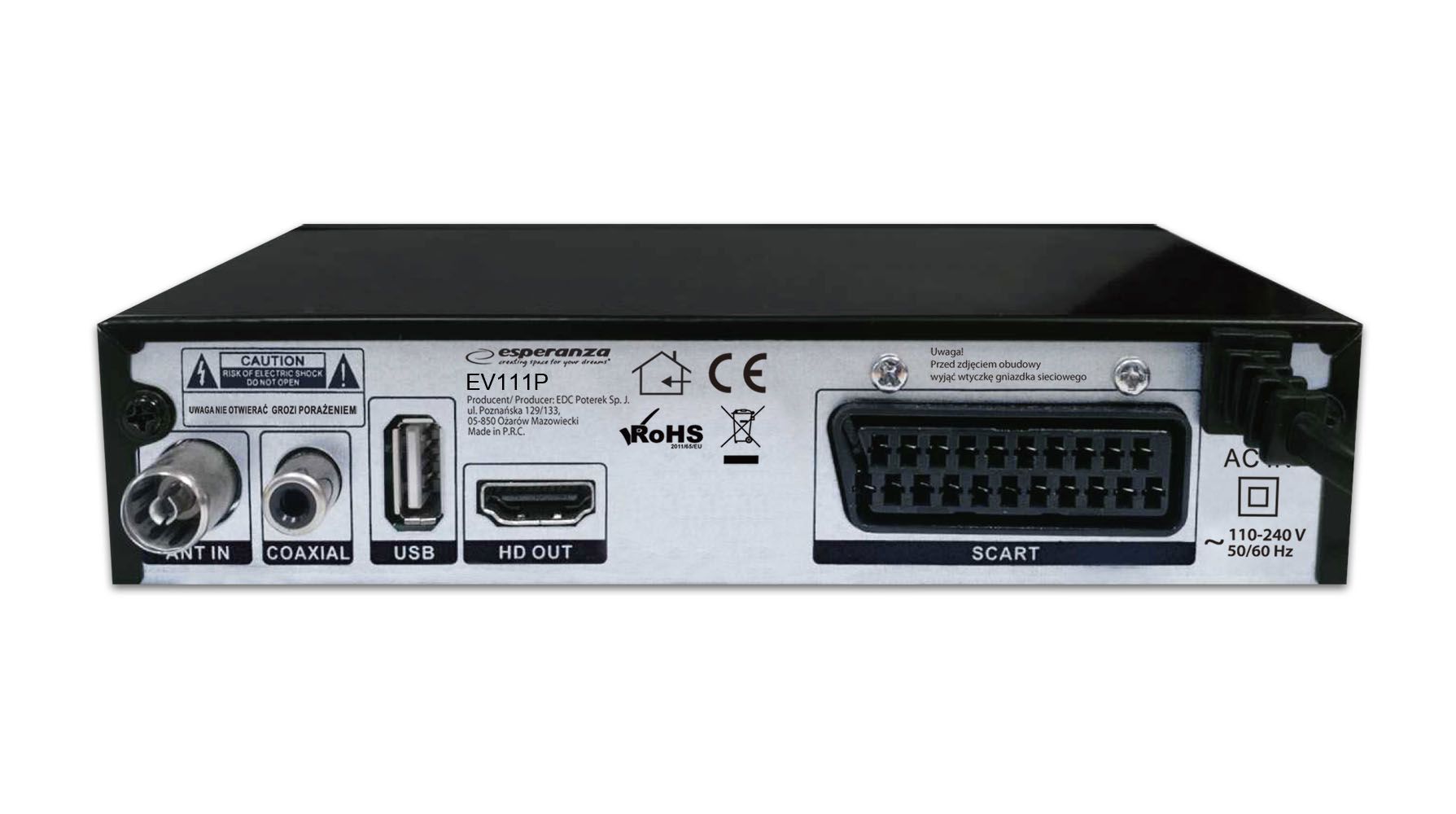 Esperanza EV111P DVB-T/T2 digital terrestrial TV decoder