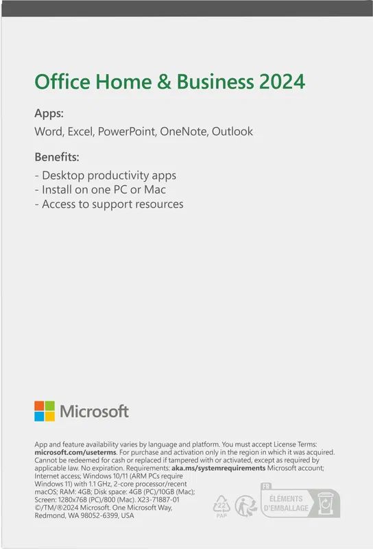 Microsoft Office 2024 Home & Business 1 Felhasználó HUN