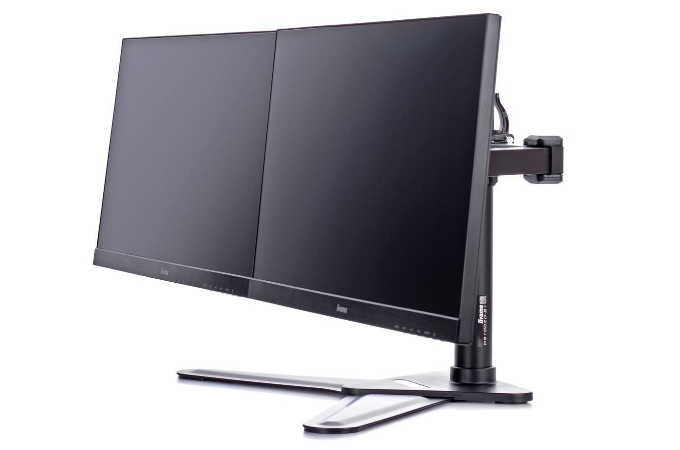 iiyama DS1002D-B1 Comfortable Dual Desktop Stand Black