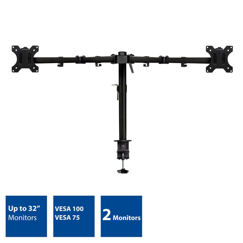 ACT AC8302 Monitor Desk Mount For 2 Monitors / Up to 32