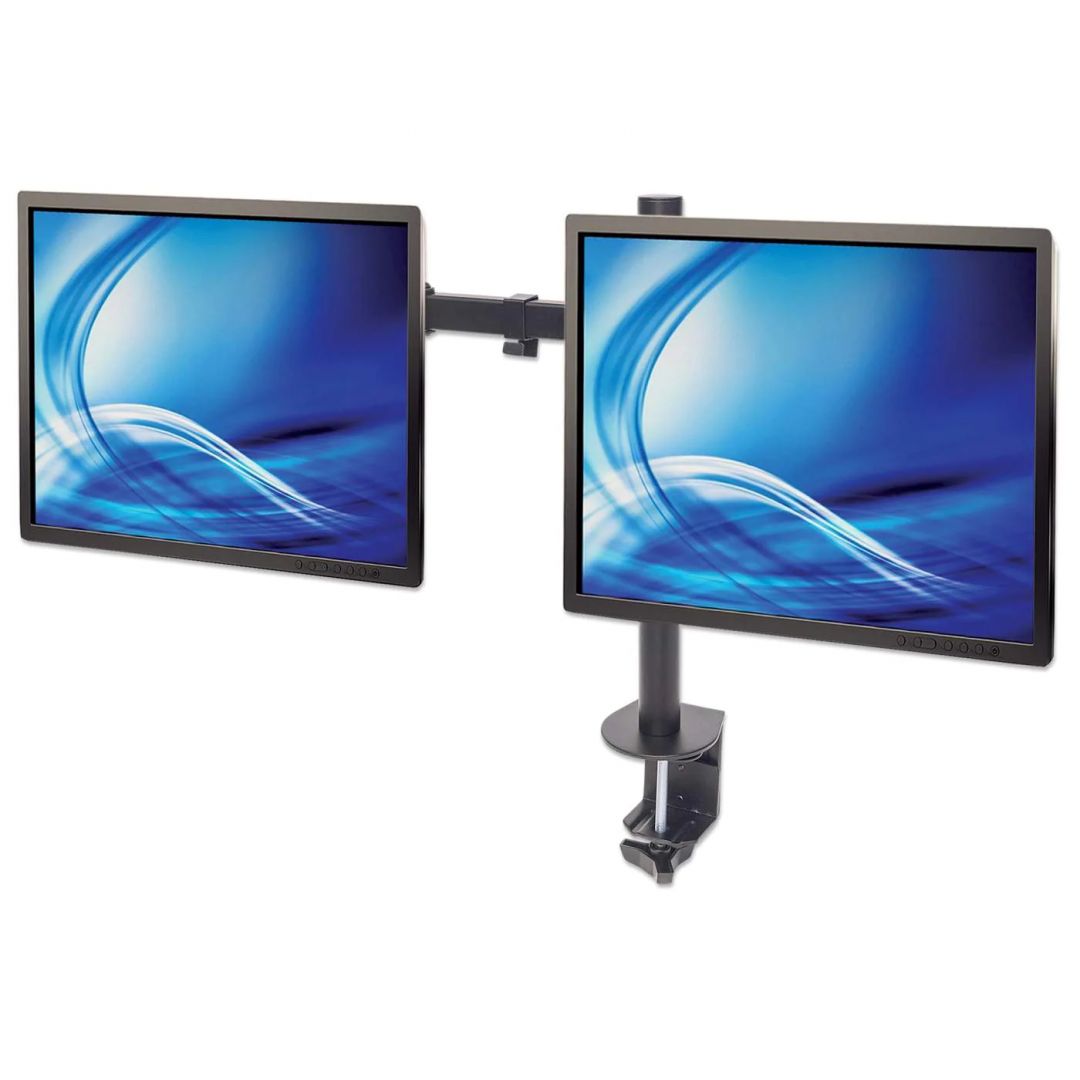 Manhattan Universal Dual Monitor Mount with Double-Link Swing Arms 13
