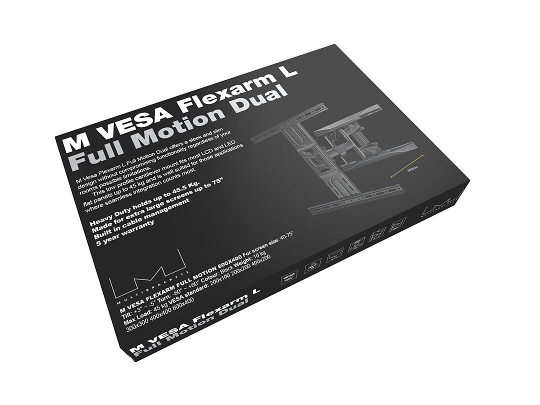 Multibrackets M VESA Flexarm L Full Motion Dual 40
