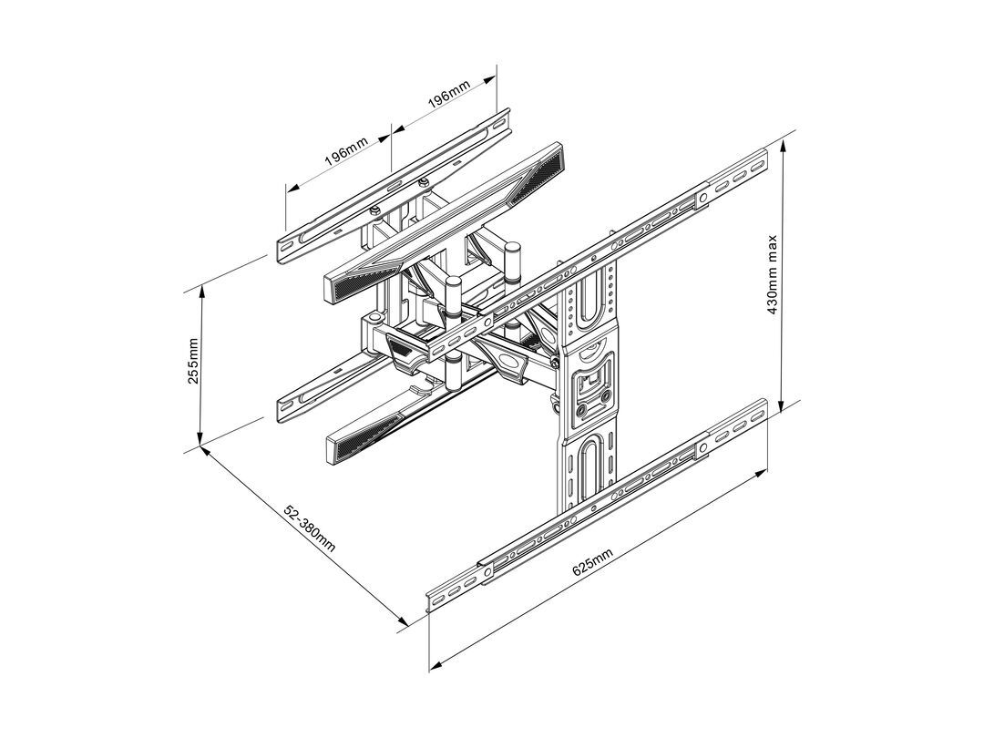 Multibrackets M VESA Flexarm L Full Motion Dual 40