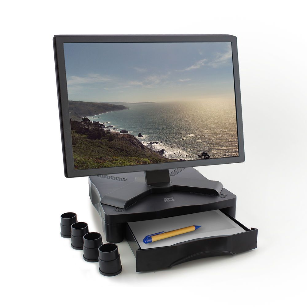ACT AC8200 Monitor Stand with One Drawer 10