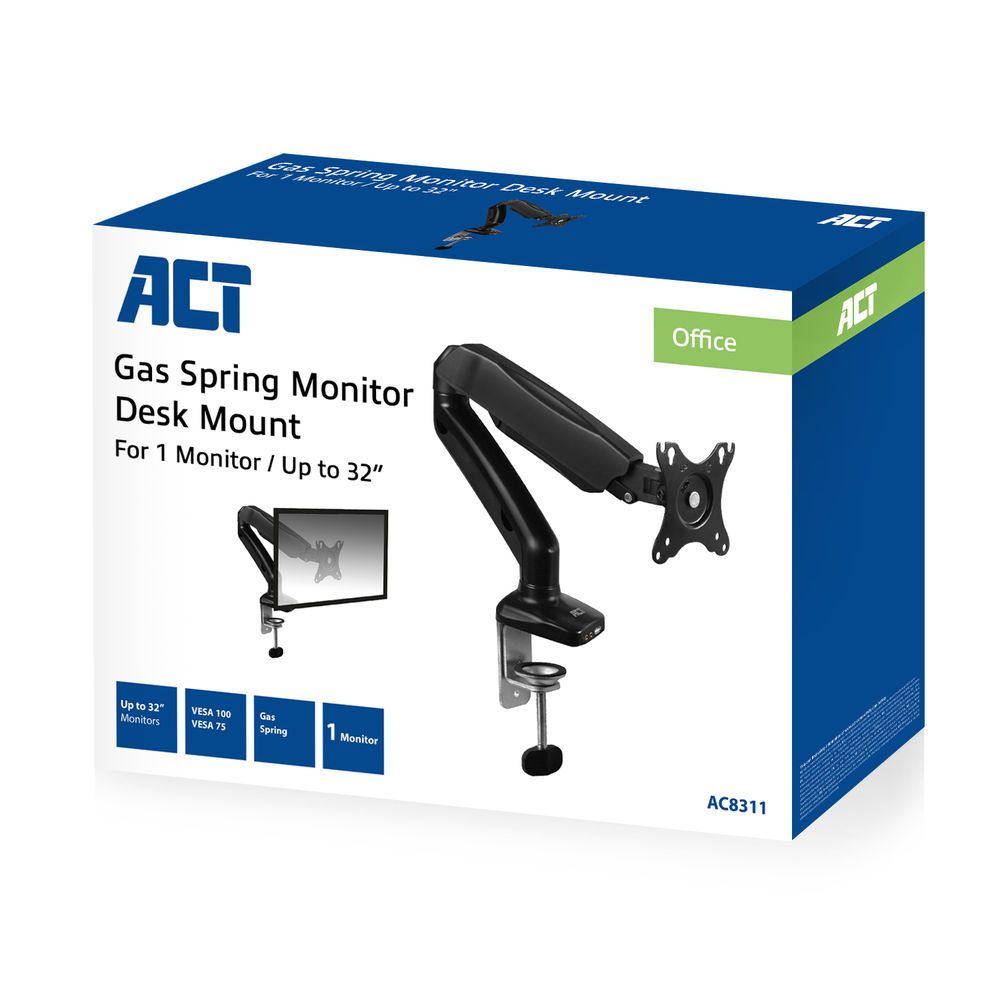 ACT AC8311 Gas Spring Monitor Arm Office 13