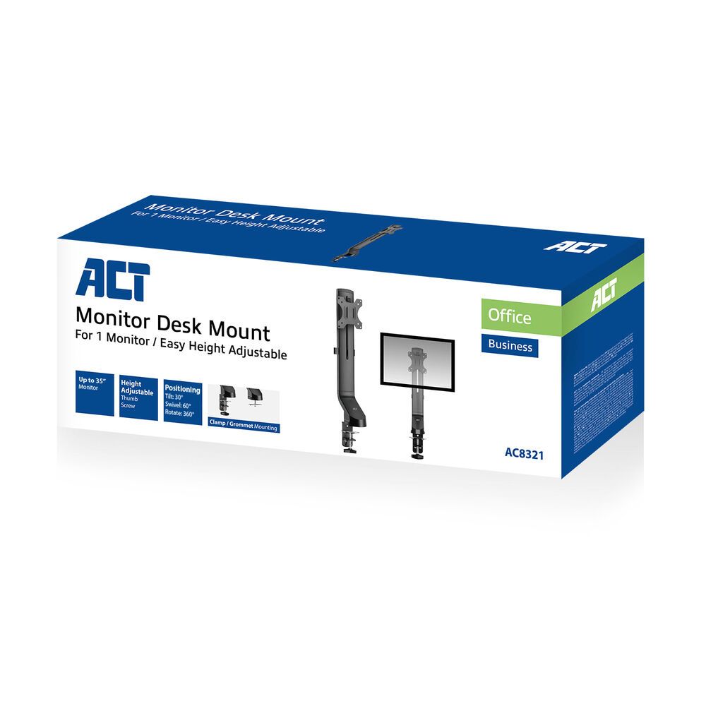 ACT AC8321 Single Monitor Arm Office Quick Height Adjustment 10