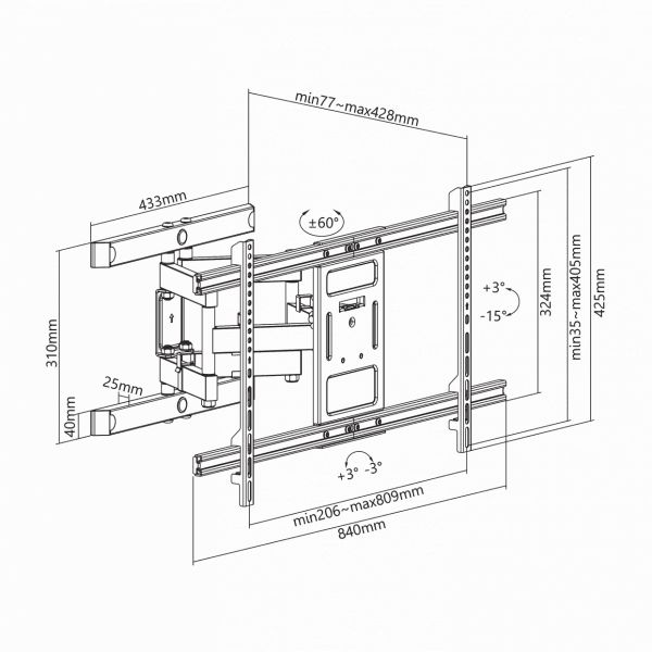SBOX PLB-61486 Wall Mount 43