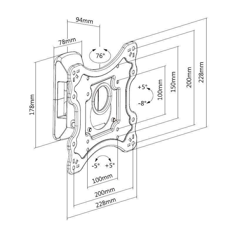 Stell SHO 7500 TV Wall Mount Fix 23