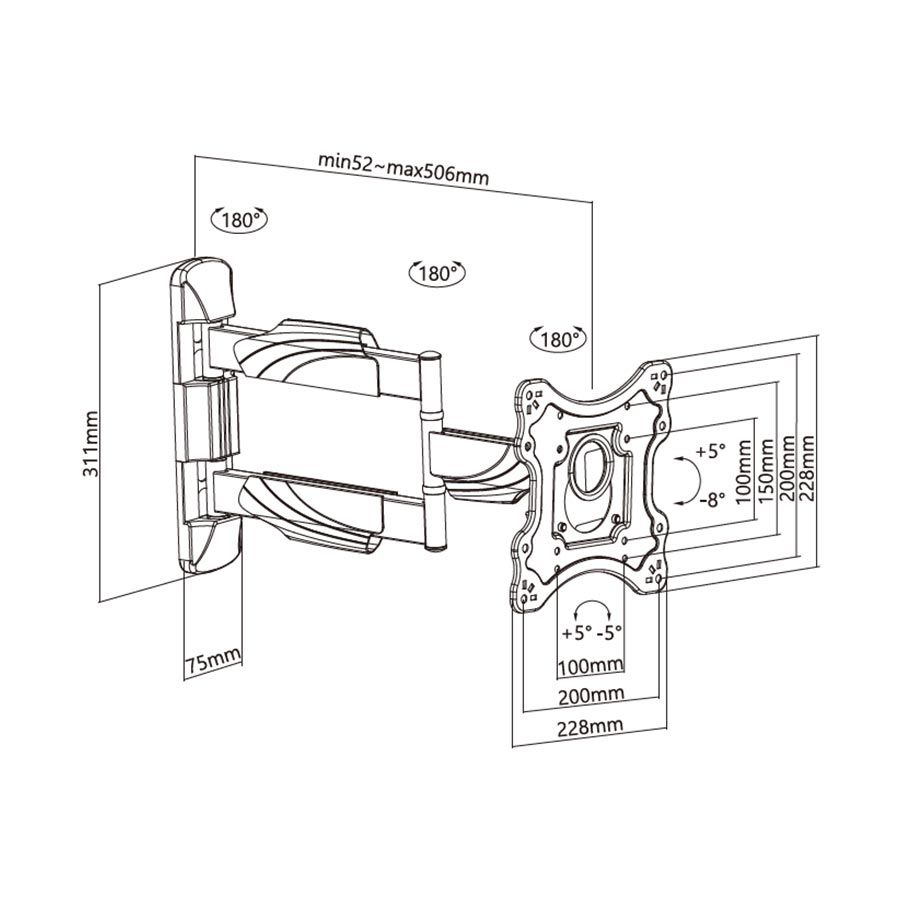 Stell SHO 7530 TV Wall Mount Fix 23