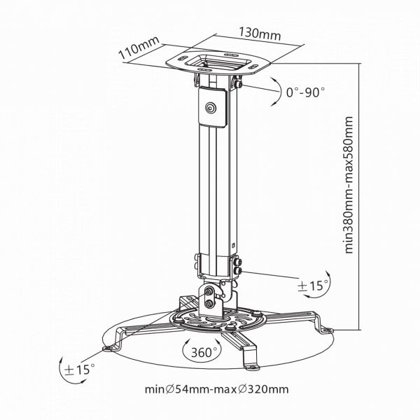 SBOX PM-18S Ceiling mount for projektor