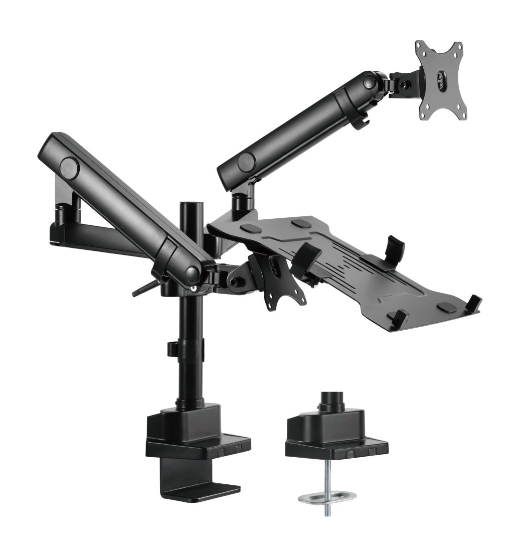 Gembird MA-DA3-02 Desk mounted adjustable monitor arm with notebook tray (full-motion) 17
