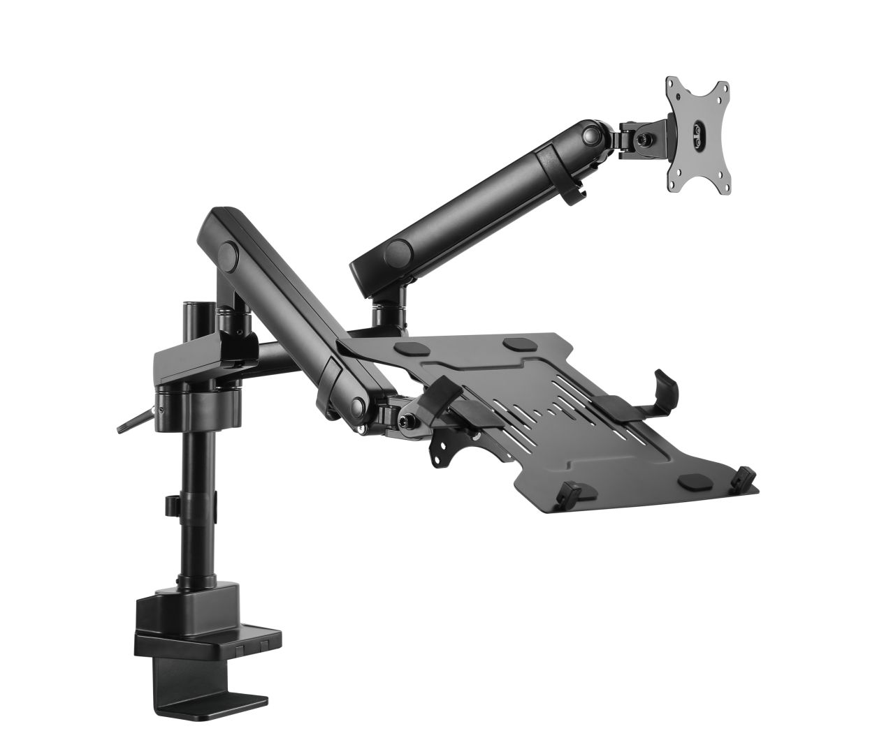 Gembird MA-DA3-02 Desk mounted adjustable monitor arm with notebook tray (full-motion) 17
