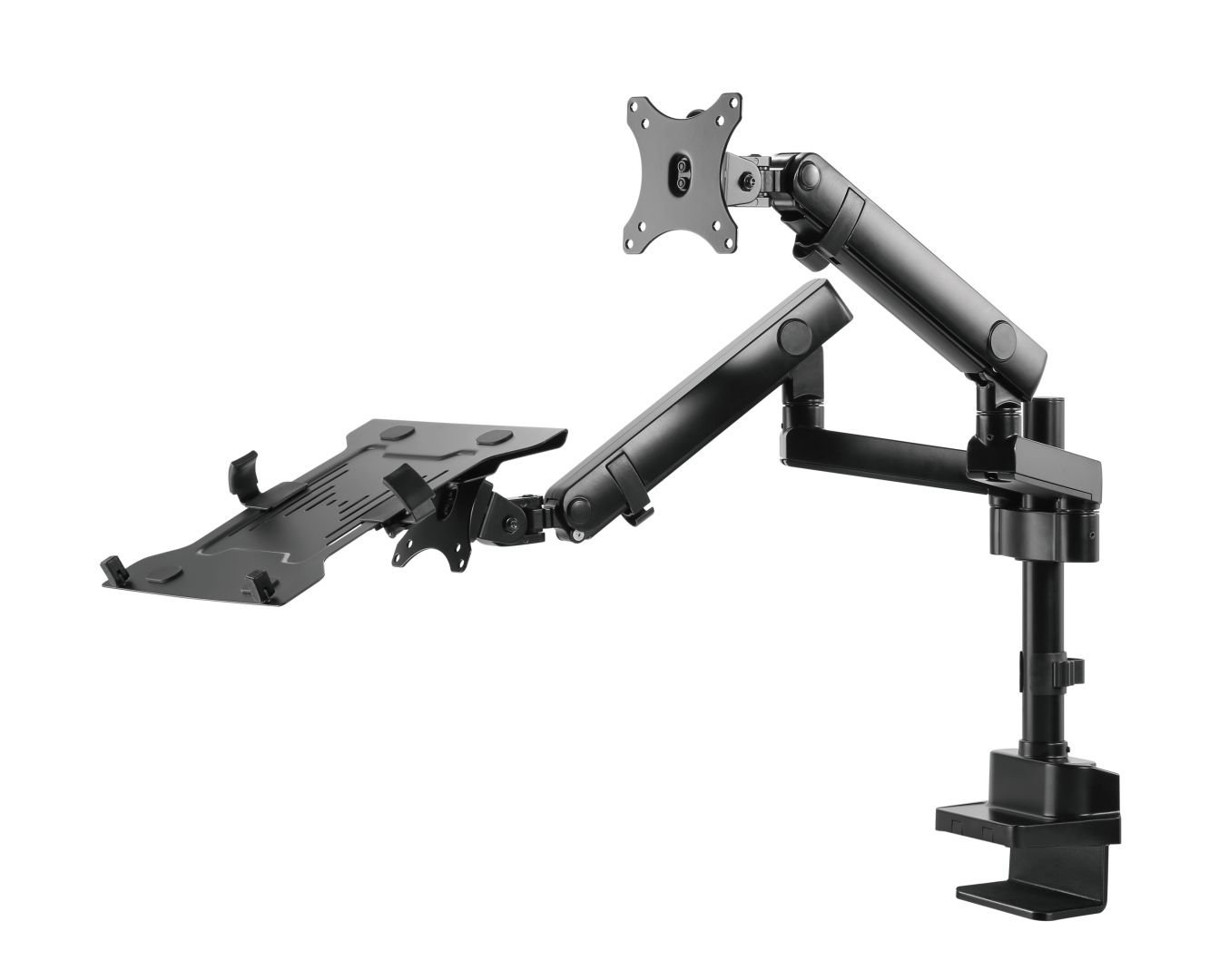 Gembird MA-DA3-02 Desk mounted adjustable monitor arm with notebook tray (full-motion) 17