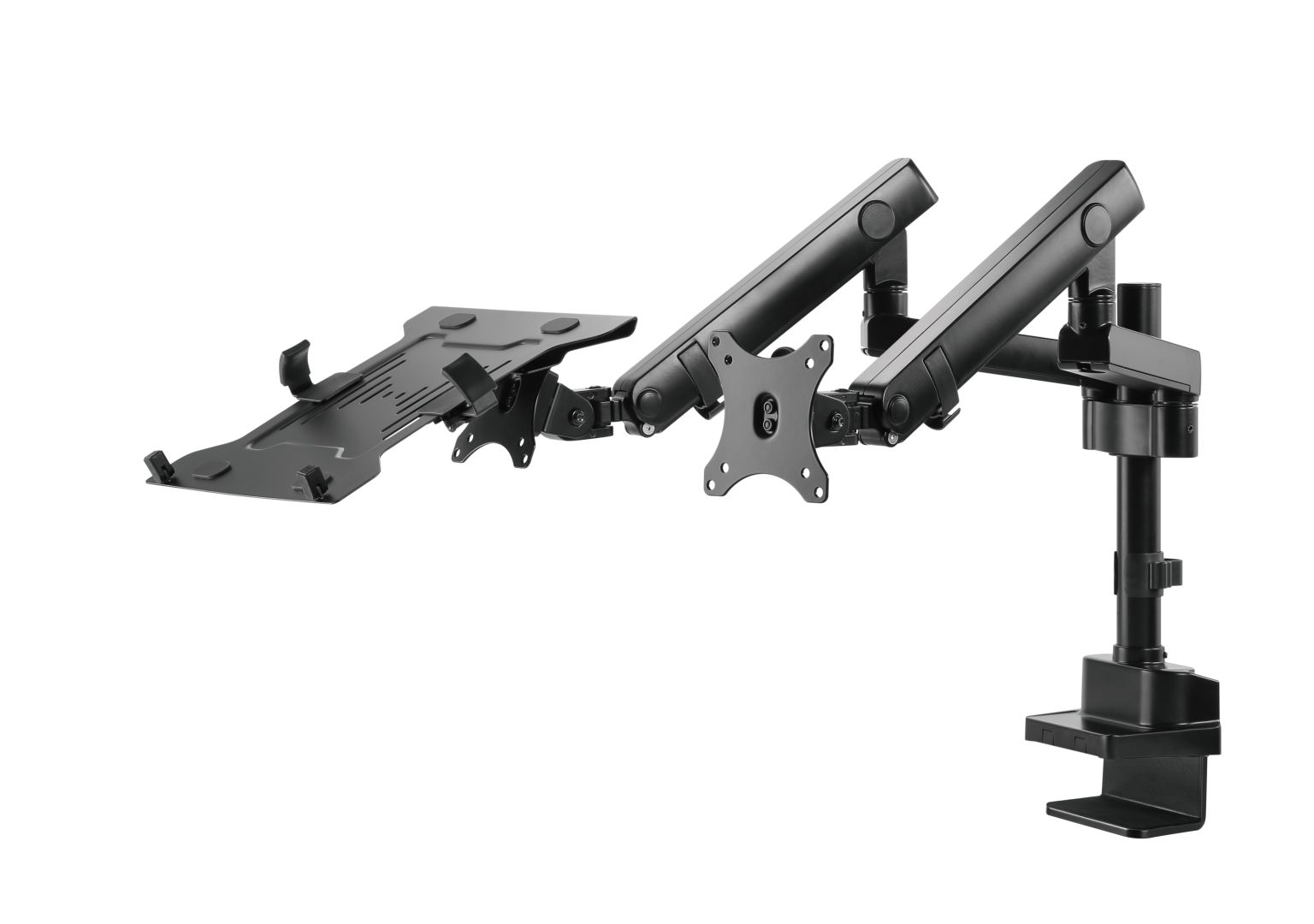 Gembird MA-DA3-02 Desk mounted adjustable monitor arm with notebook tray (full-motion) 17