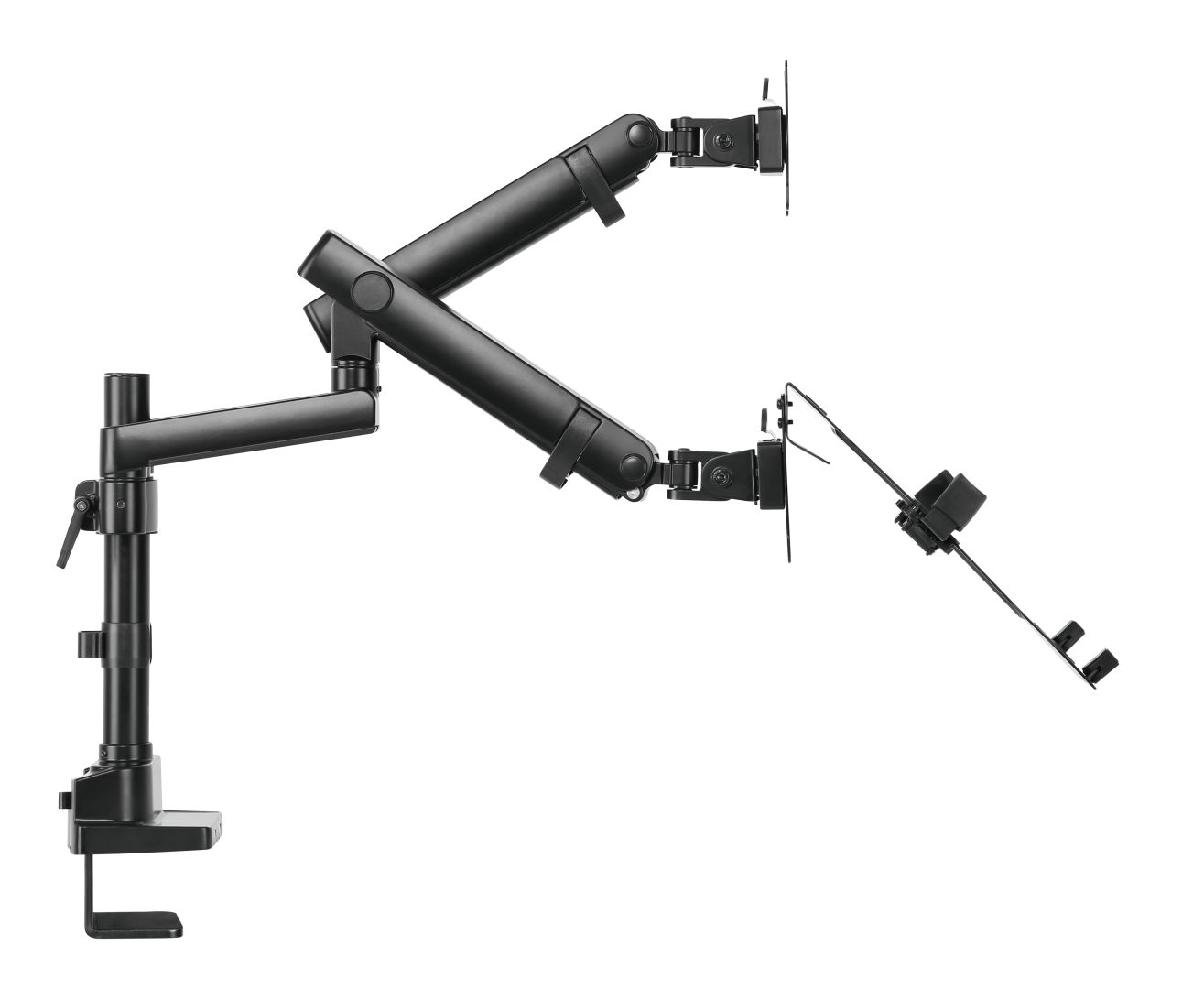 Gembird MA-DA3-02 Desk mounted adjustable monitor arm with notebook tray (full-motion) 17