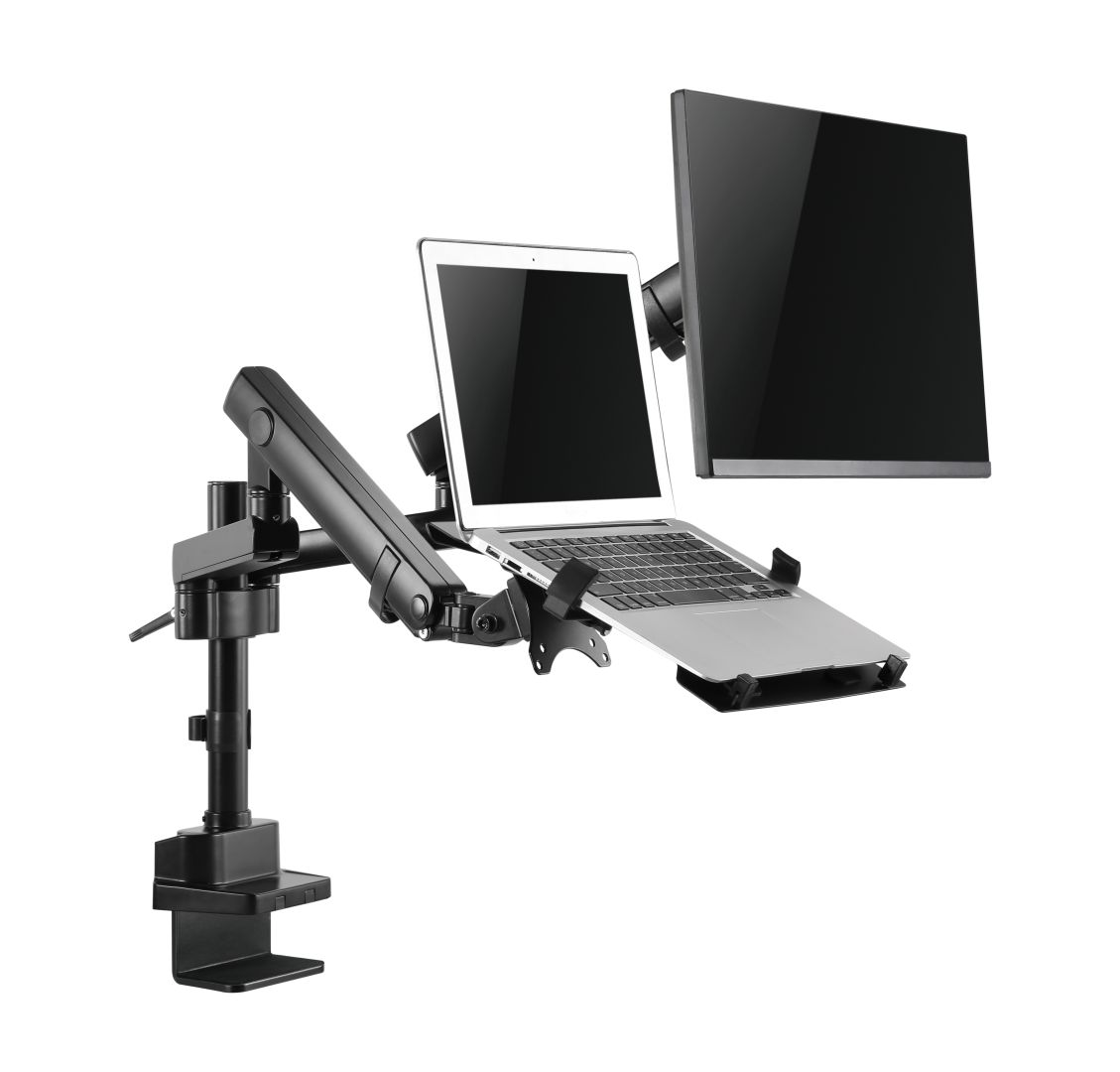 Gembird MA-DA3-02 Desk mounted adjustable monitor arm with notebook tray (full-motion) 17