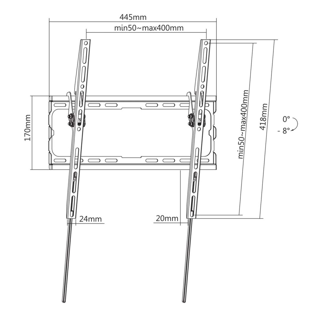 Manhattan Low-Profile Tilting TV Wall Mount 32