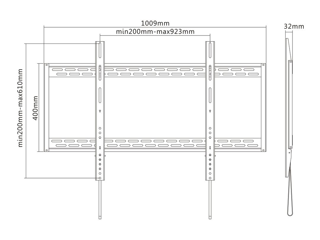 Multibrackets M Universal Wallmount HD 100kg 60