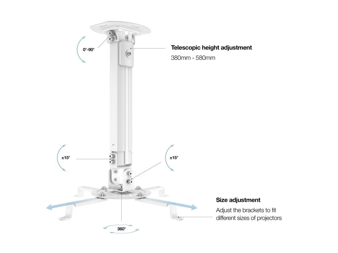 Multibrackets M Universal Projector Ceiling Mount I White