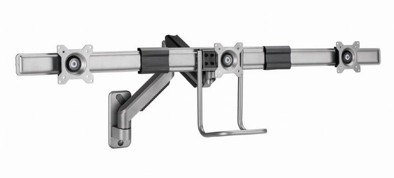 Gembird MA-WA3-01 Wall mounted adjustable monitor arm for 3 monitors 17
