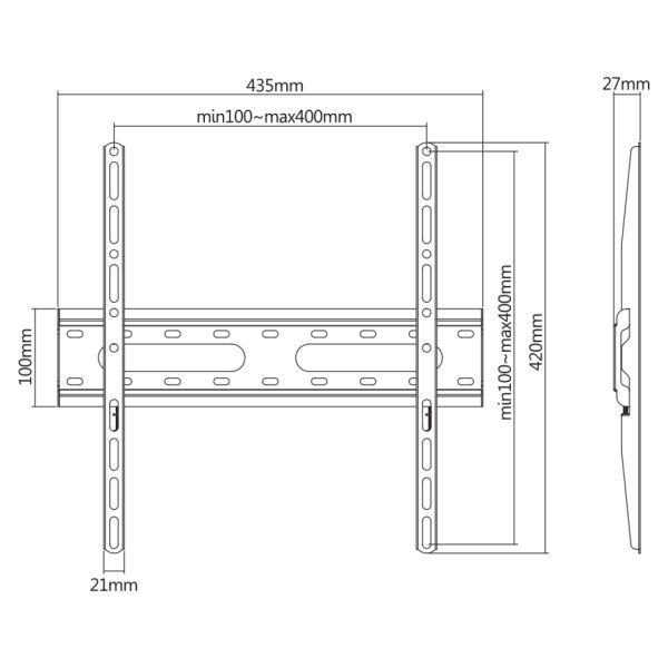 SBOX PLB-2544F-2 Wall Mount 32