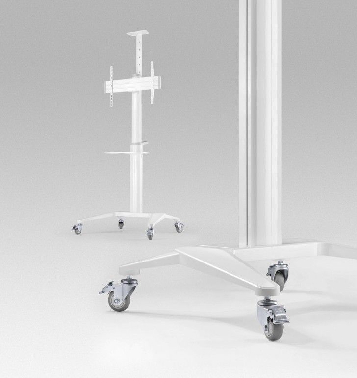 Gembird TVS-70T-02-W Aluminum TV floor stand with caster wheels 37