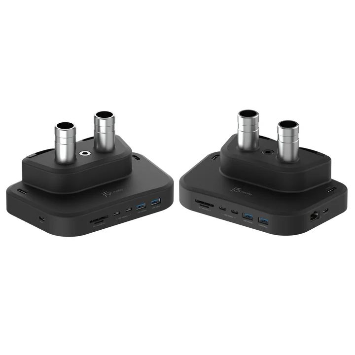 j5create JTSA302 Ergonomic Dual-Monitor Mount with Docking Station