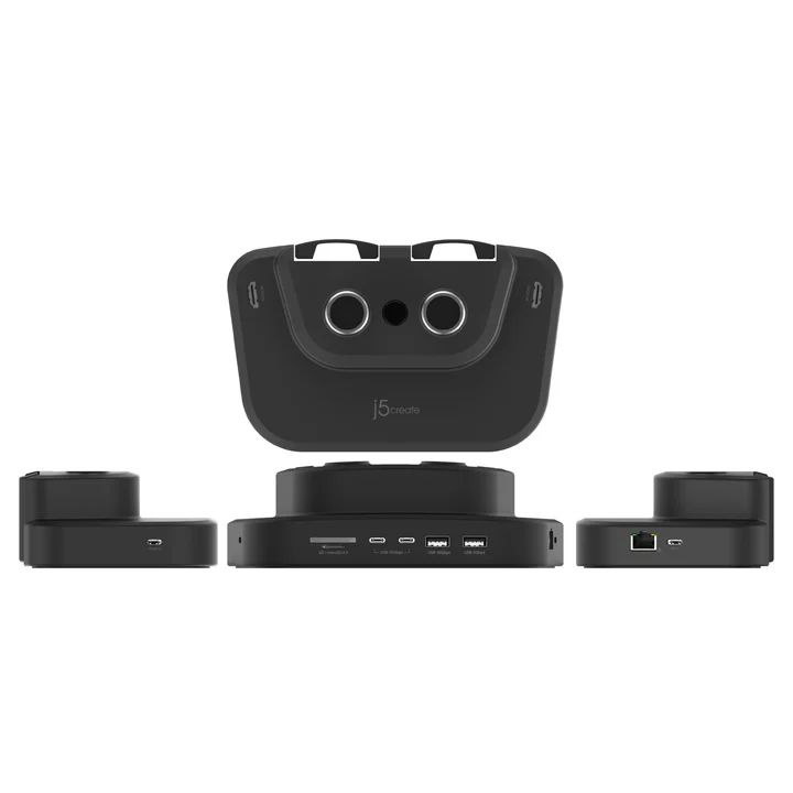 j5create JTSA302 Ergonomic Dual-Monitor Mount with Docking Station