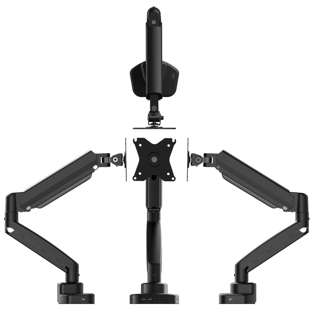j5create JTSA301 Ergonomic Monitor Mount with Docking Station