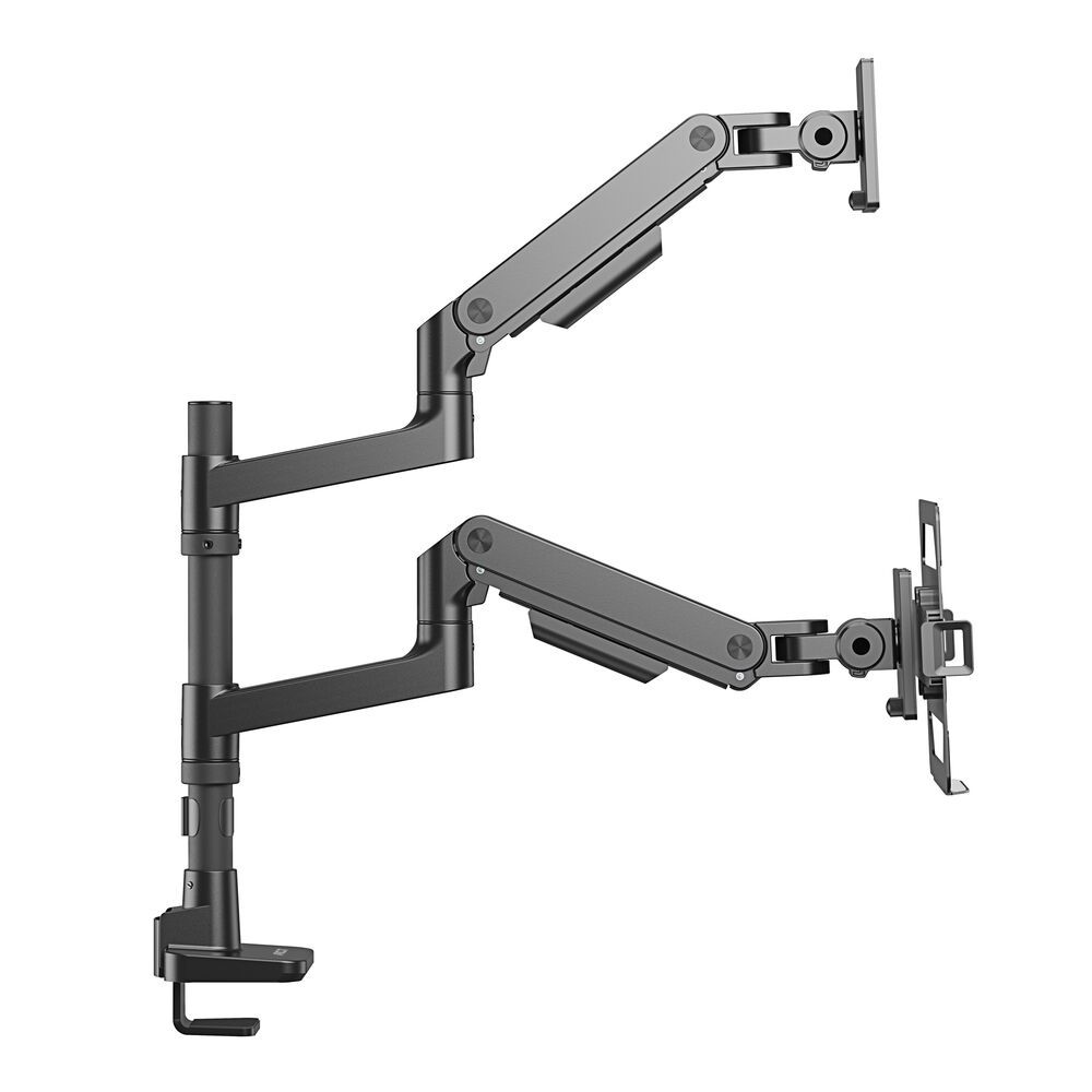 ACT AC8341 Single Monitor Arm and Laptop Arm Office Premium with Gas Spring Pole Mounted