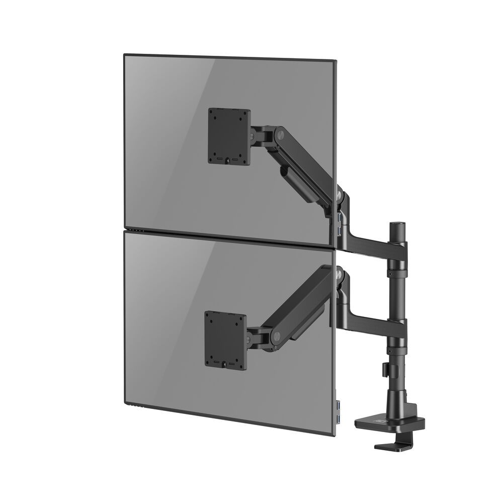 ACT AC8343 Dual Monitor Arm Office Premium with Gas Spring Pole Mounted