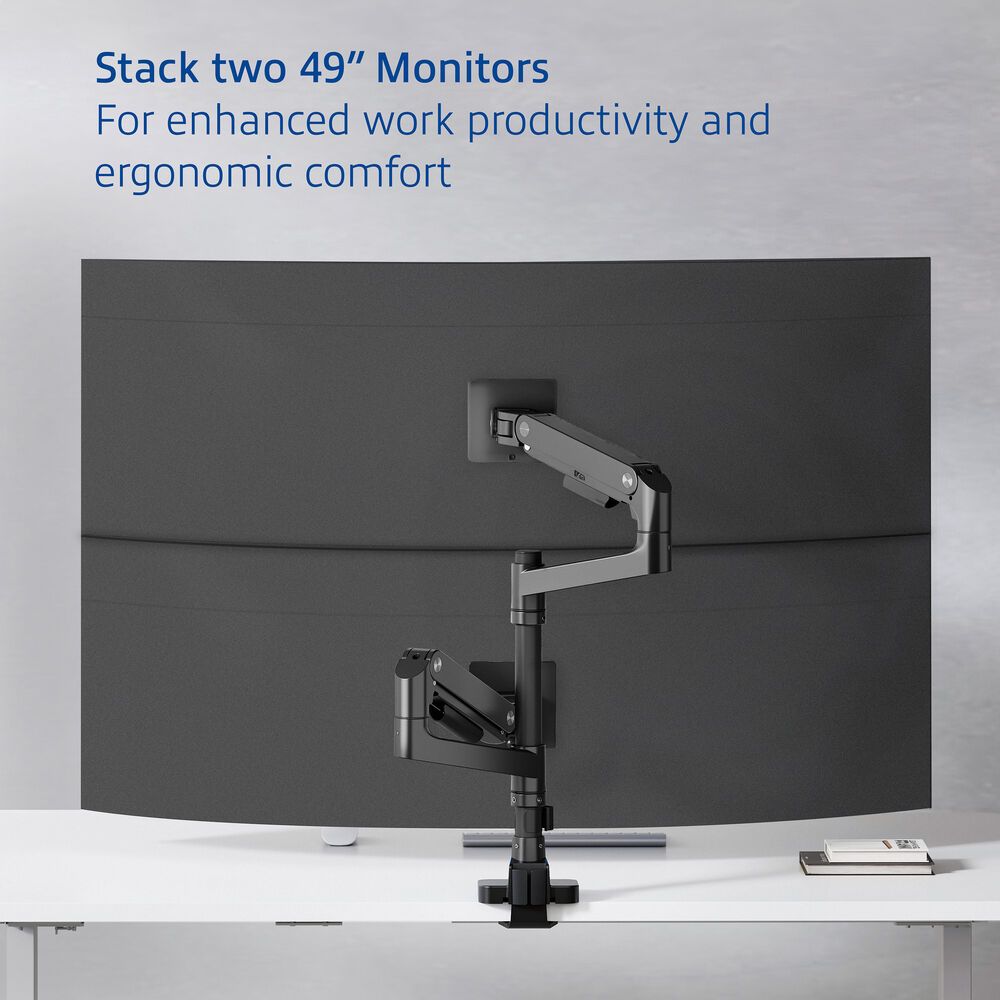 ACT AC8343 Dual Monitor Arm Office Premium with Gas Spring Pole Mounted