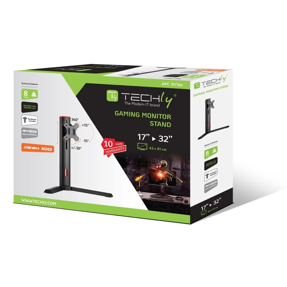 TECHLY  Desk Stand for Gaming LCD Monitor 17