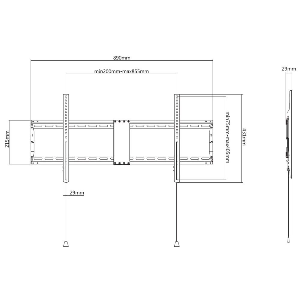 TECHLY  Fixed Wall Mount Bracket LED TV LCD 43-90