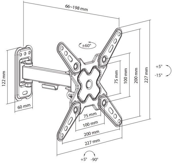 SBOX LCD-221-2 Wall Mount 13