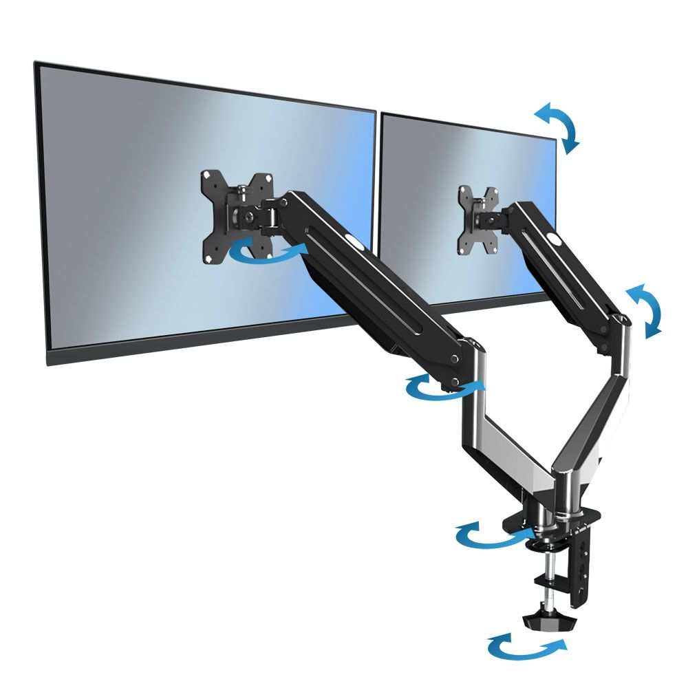 Esperanza ERW020 Mache desk mount for two monitors 17
