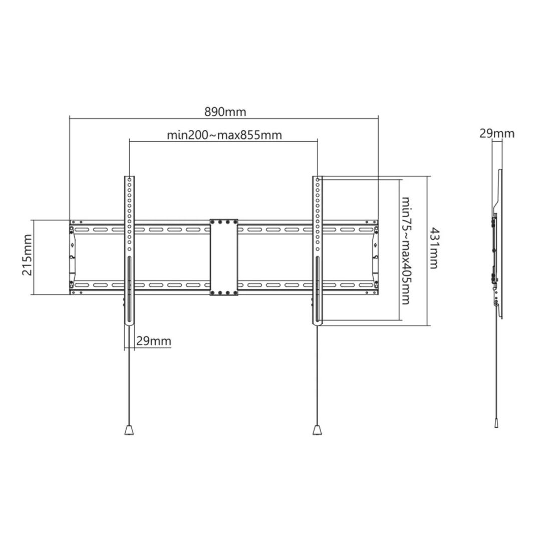 Manhattan Low-Profile Fixed TV Wall Mount 43