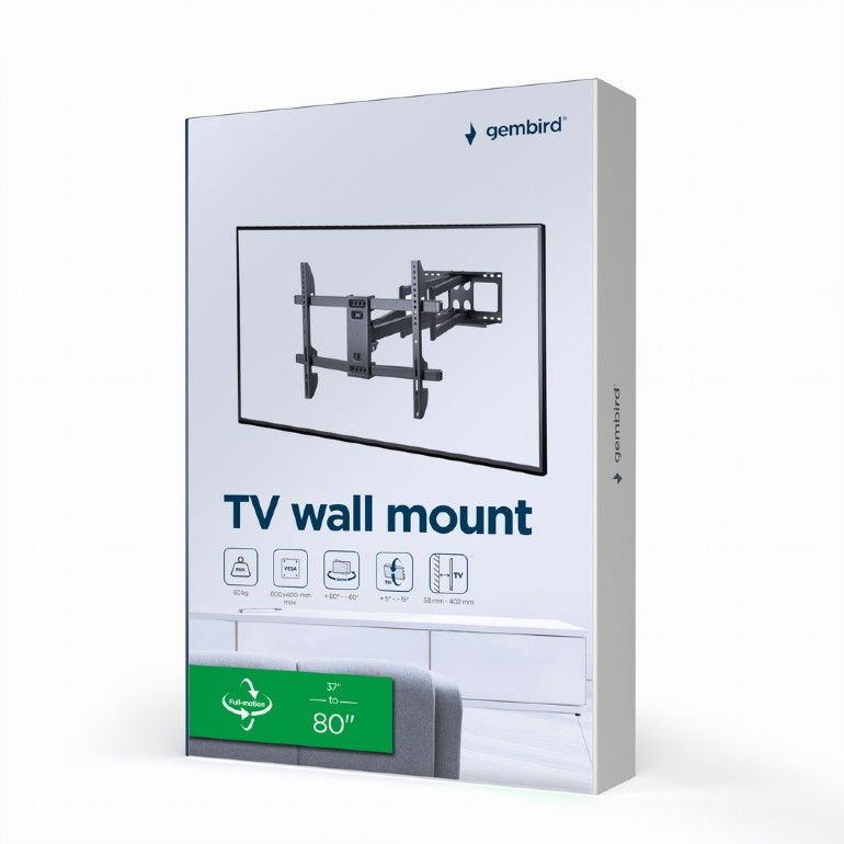 Gembird Full-motion TV wall mount 37