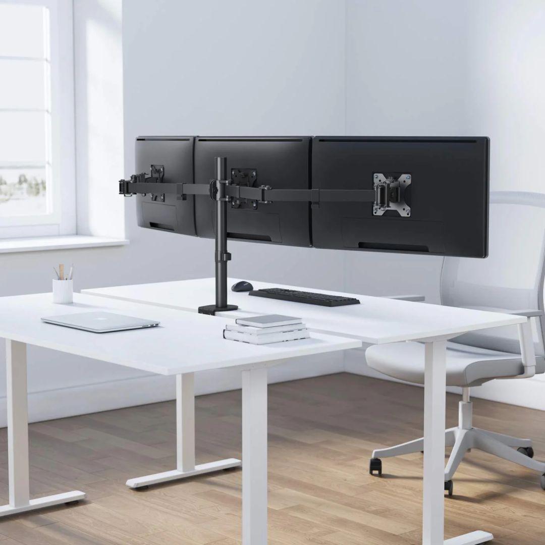 Manhattan LCD Monitor Mount with Center Mount and Double-Link Swing Arms