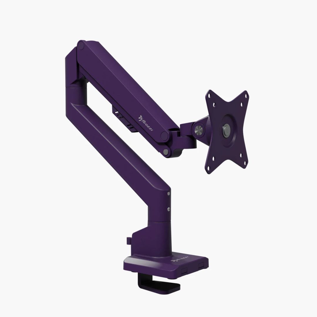 Arozzi Alzare Neo Single Gas Spring Monitor Arm Purple