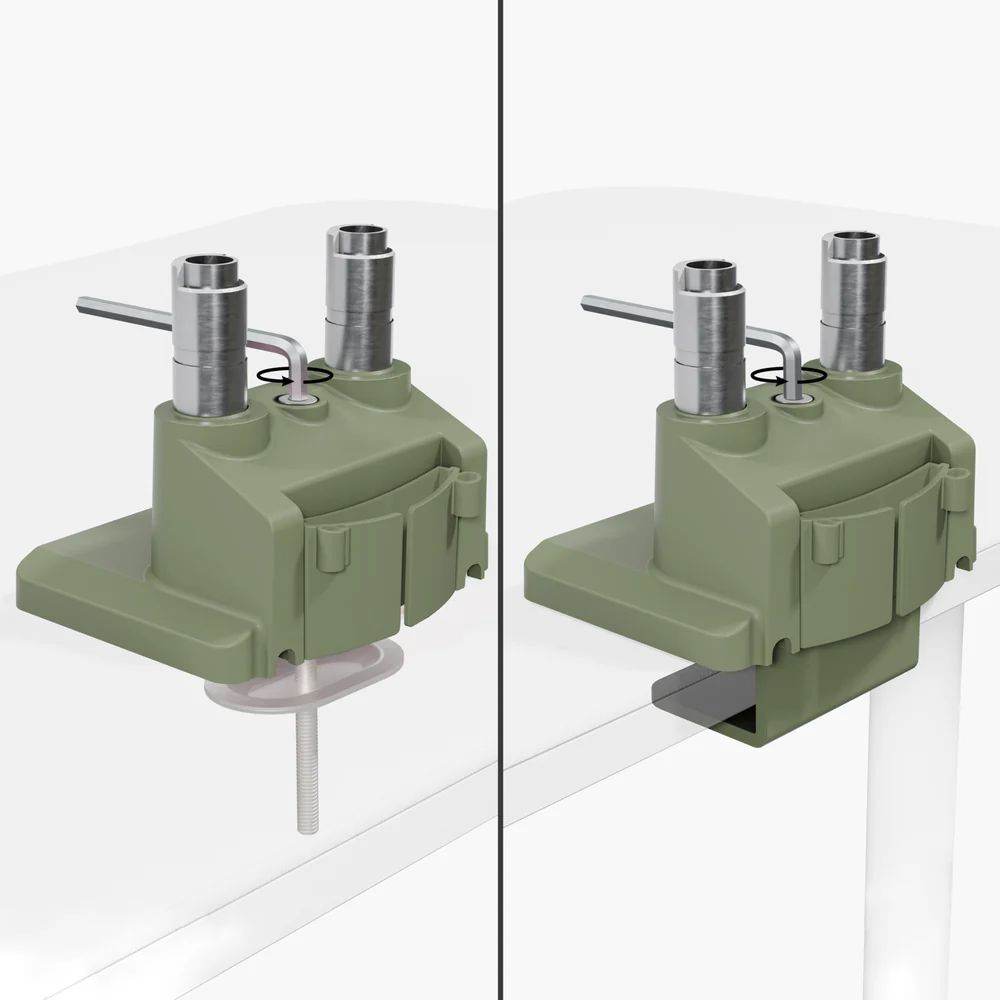 Arozzi Alzare Neo Duo Gas Spring Monitor Arm Forest Green