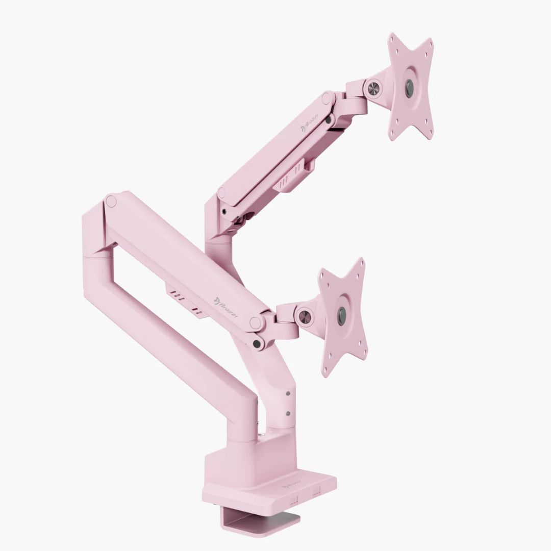 Arozzi Alzare Neo Duo Gas Spring Monitor Arm Pink