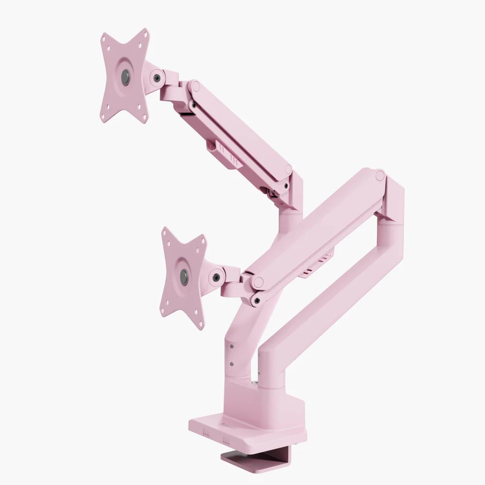 Arozzi Alzare Neo Duo Gas Spring Monitor Arm Pink